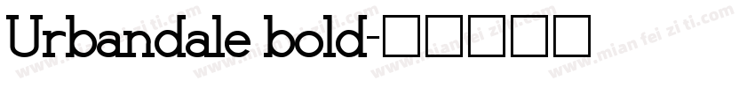 Urbandale bold字体转换